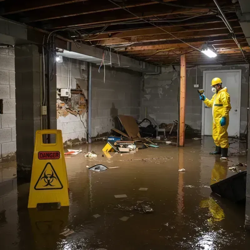 Flooded Basement Electrical Hazard in Burien, WA Property